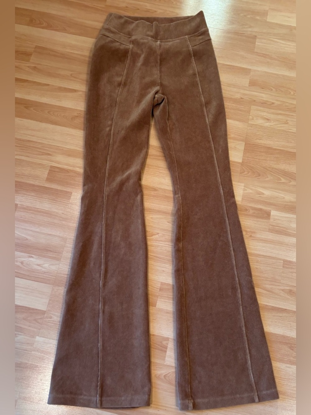 aerie Offline Brown Ribbed  Flare  Leggings‎